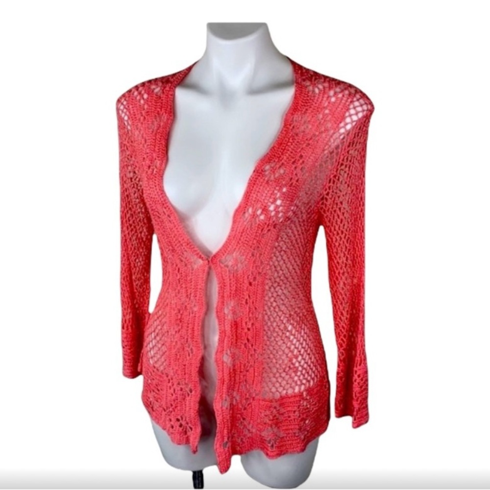 Vintage Y2K Victoria’s Secret Moda international crochet cardigan M/L